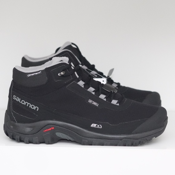 Salomon Men’s Shelter CS WP Winter Boots Black Contagrip Waterproof US 10 EU 44